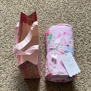 LoveShackFancy Pink Floral Beach Towel